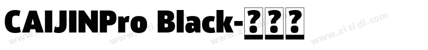 CAIJINPro Black字体转换